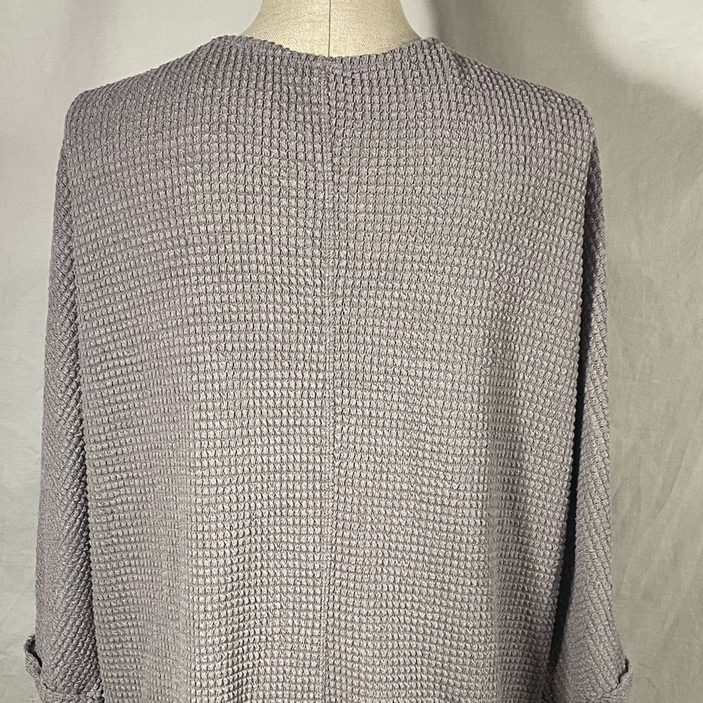 Mittoshop Gray Waffle Cardigan Size S/M - Picture 6 of 9
